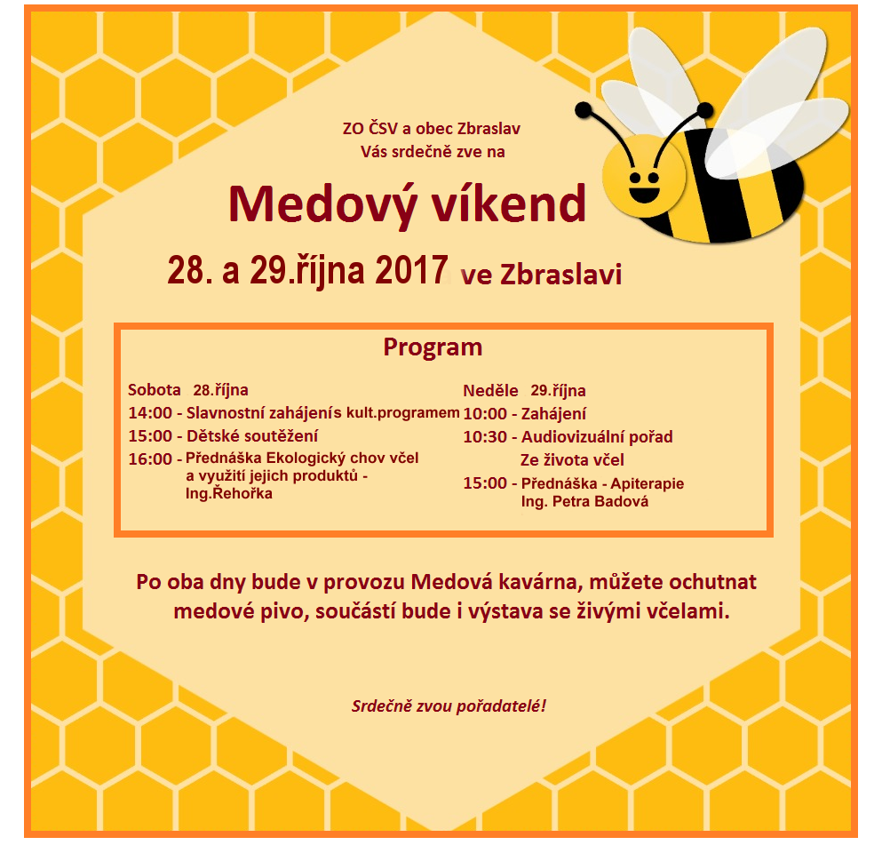 Pozvánka Medový víkend 2017