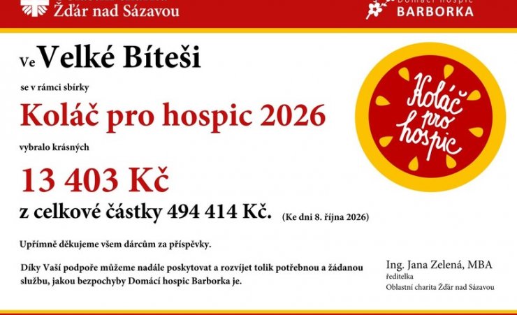 VÝTĚŽEK KOLÁČ PRO HOSPIC