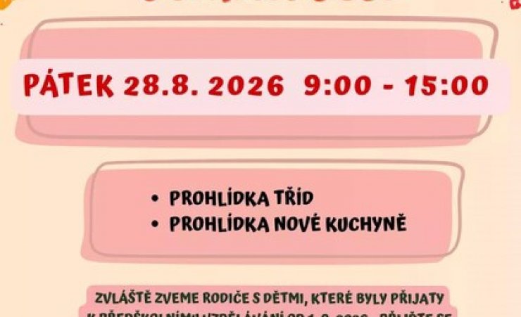 DEN OTEVŘENÝCH DVEŘÍ V MŠ U STADIONU