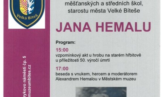VZPOMÍNKOVÉ ODPOLEDNE NA JANA HEMALU