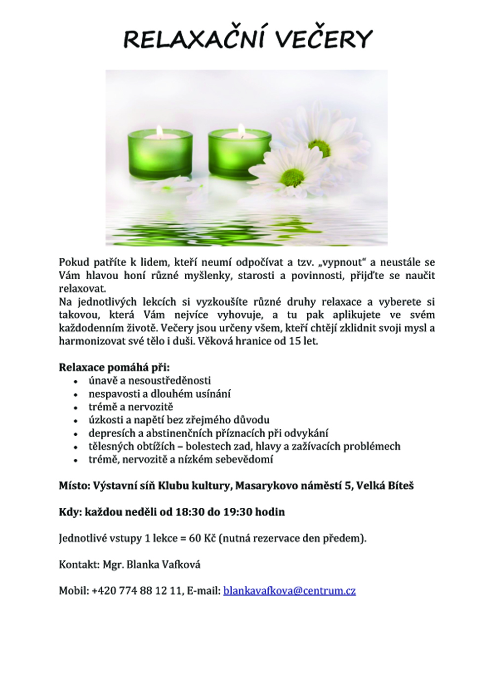 RELAXAČNÍ VEČERY