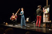 Miloslav Študent – arciloutna, Lucie Rozsnyó – zpěv a Vladimír Kiseljov – živá malba