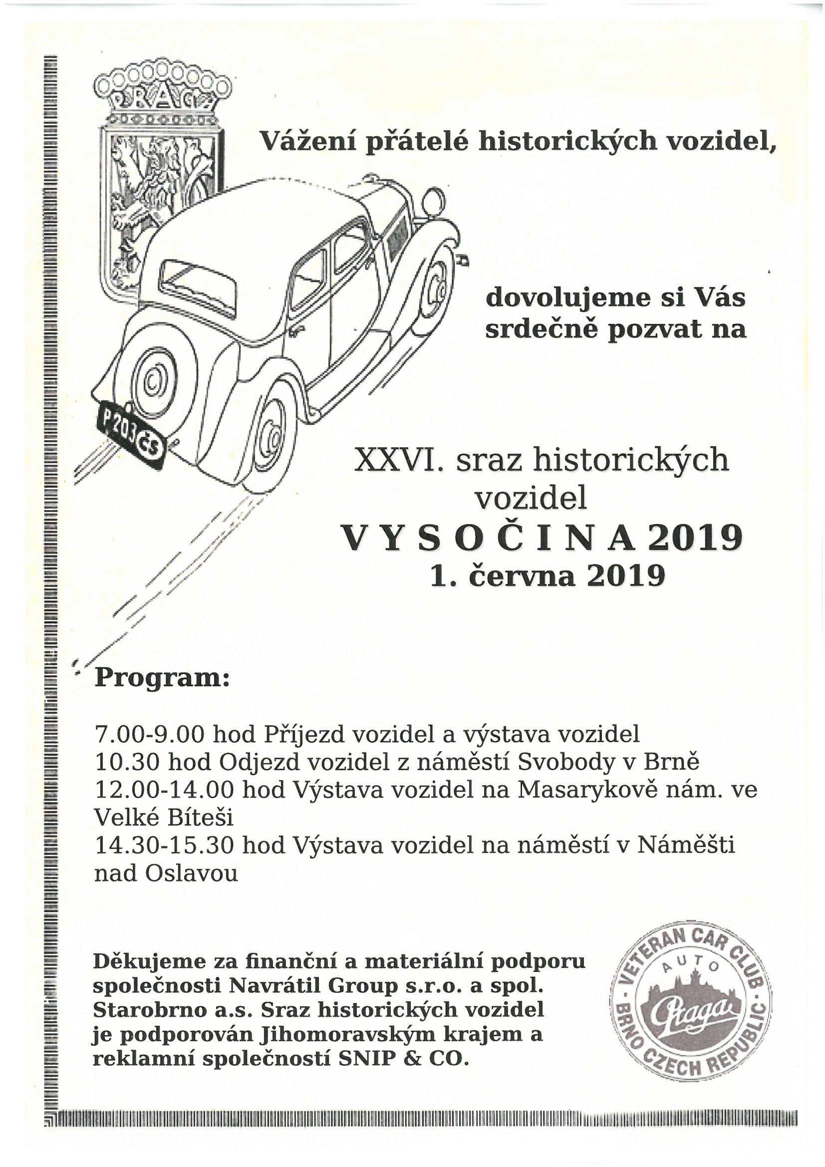 historická vozidla plakát