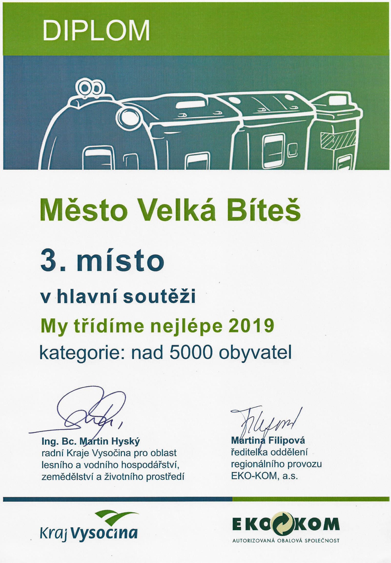 Velká Bíteš diplom