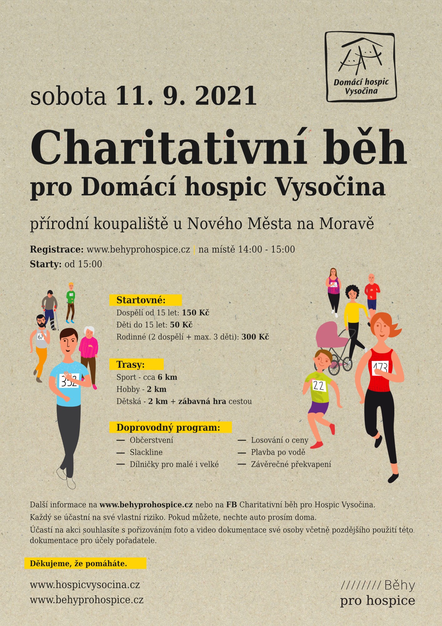 Domaci hospic Vysocina plakat Beh 2021
