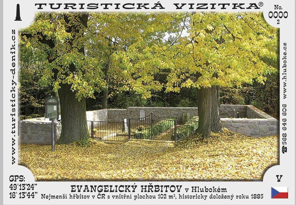 Hřbitov lesní hluboké vizitka