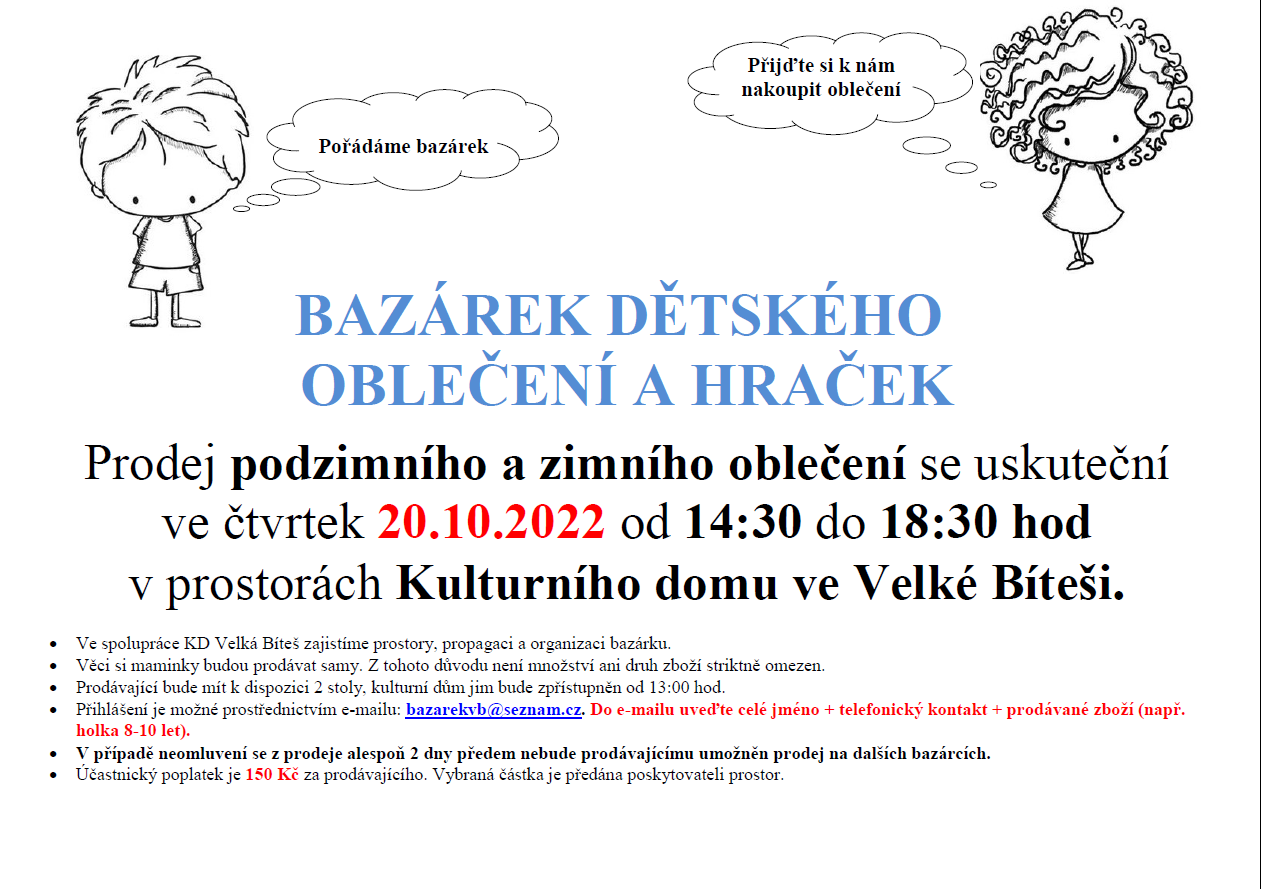 Bazárek dětského oblečení