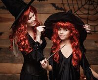 halloween-concept-beautiful-caucasian-mother-dress-up-her-daughter-witch-costumes-long-c