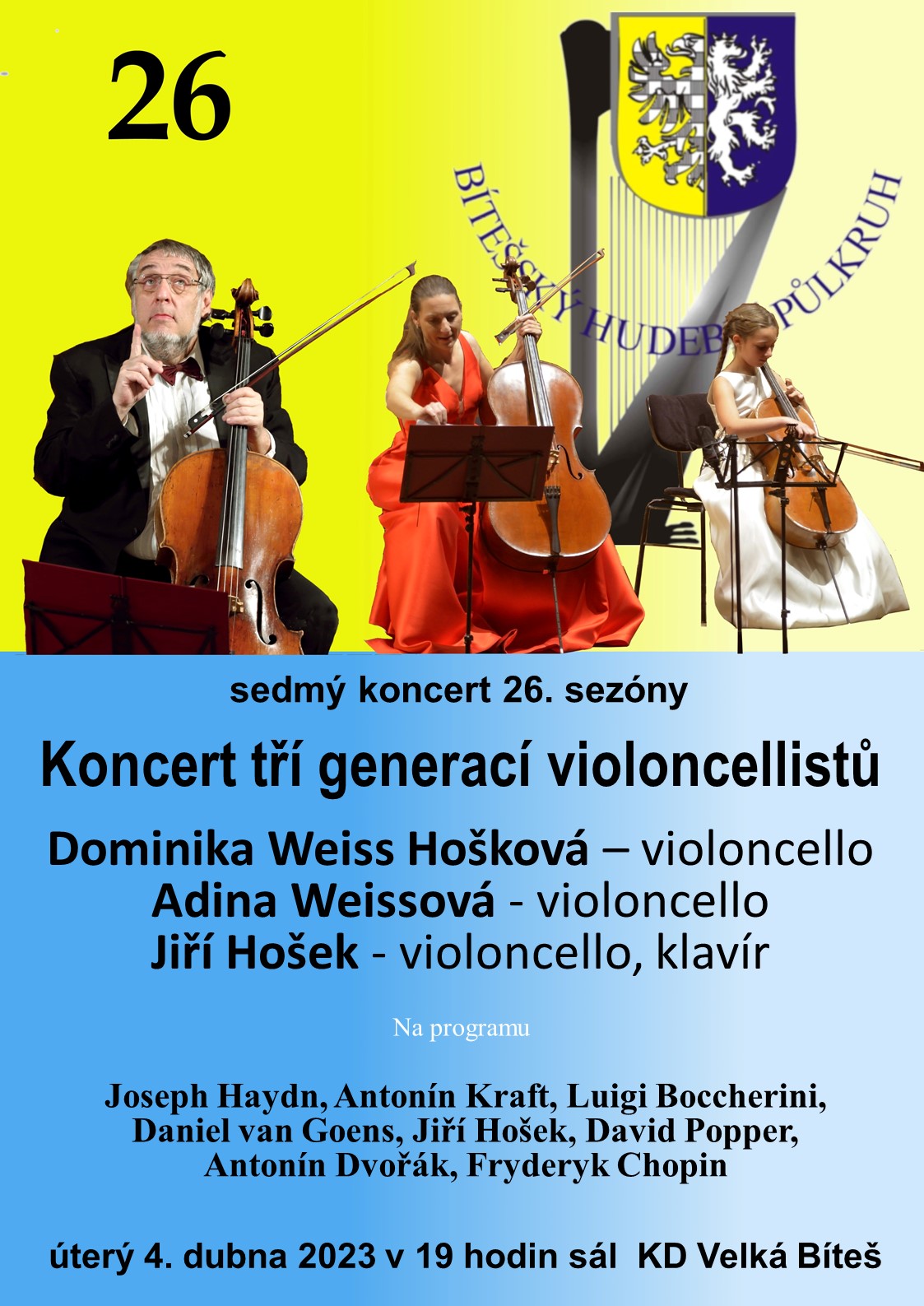 BHP  koncert tří generací violloncelistů
