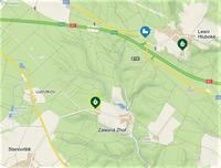 Zálesná Zhoř-mapa