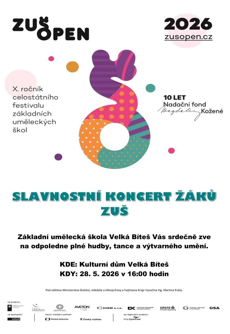 SLAVNOSTNÍ KONCERT ZUŠ