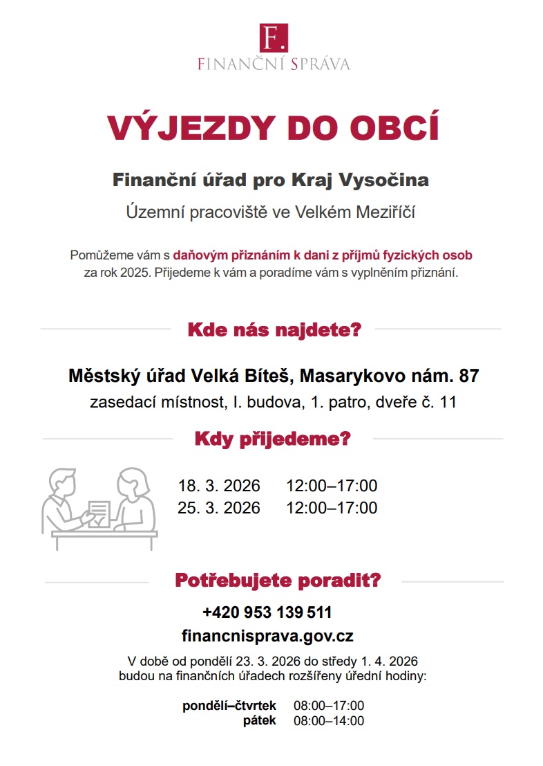 výjezdy do obcí FÚ