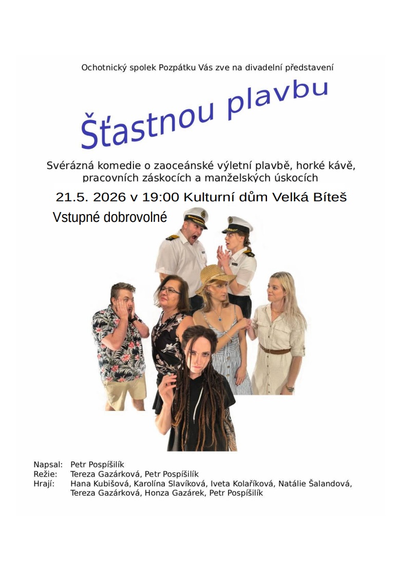 štastnou plavbu