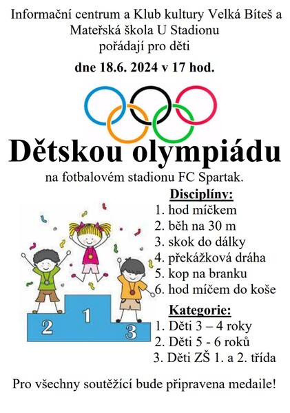 Dětská olympiáda plakát