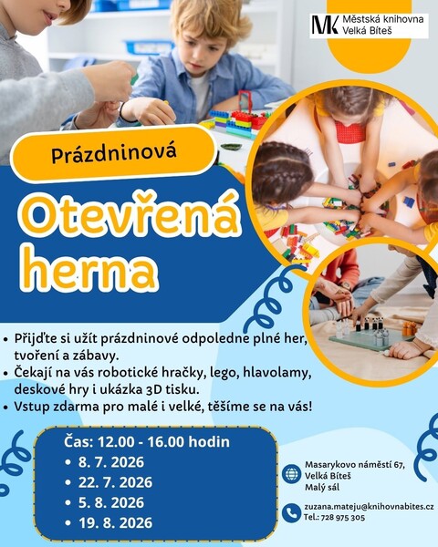 knihovna Prázdninová otevřená herna