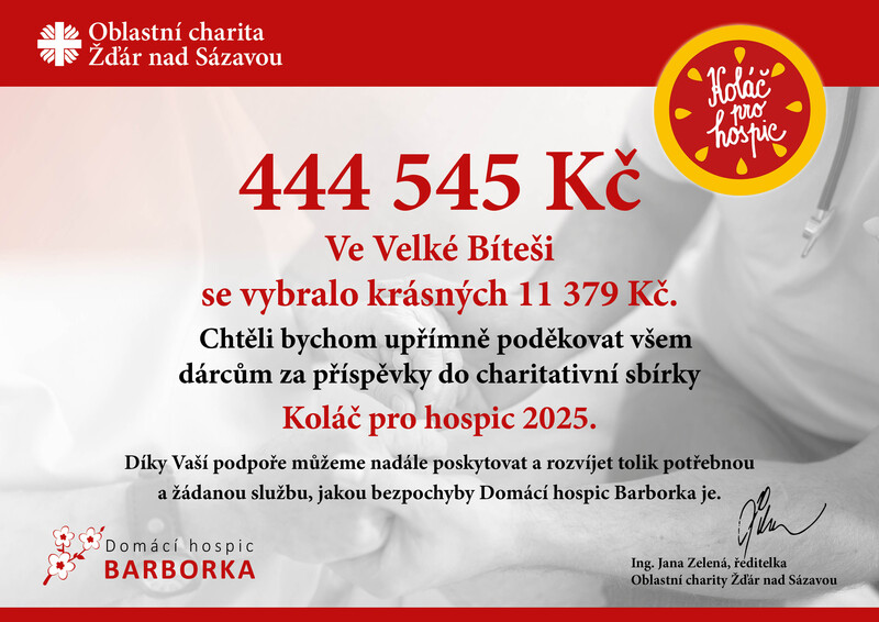 poděkování MĚSTA Velká Bíteš copy