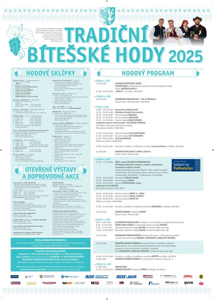 program bítešské hody plakát