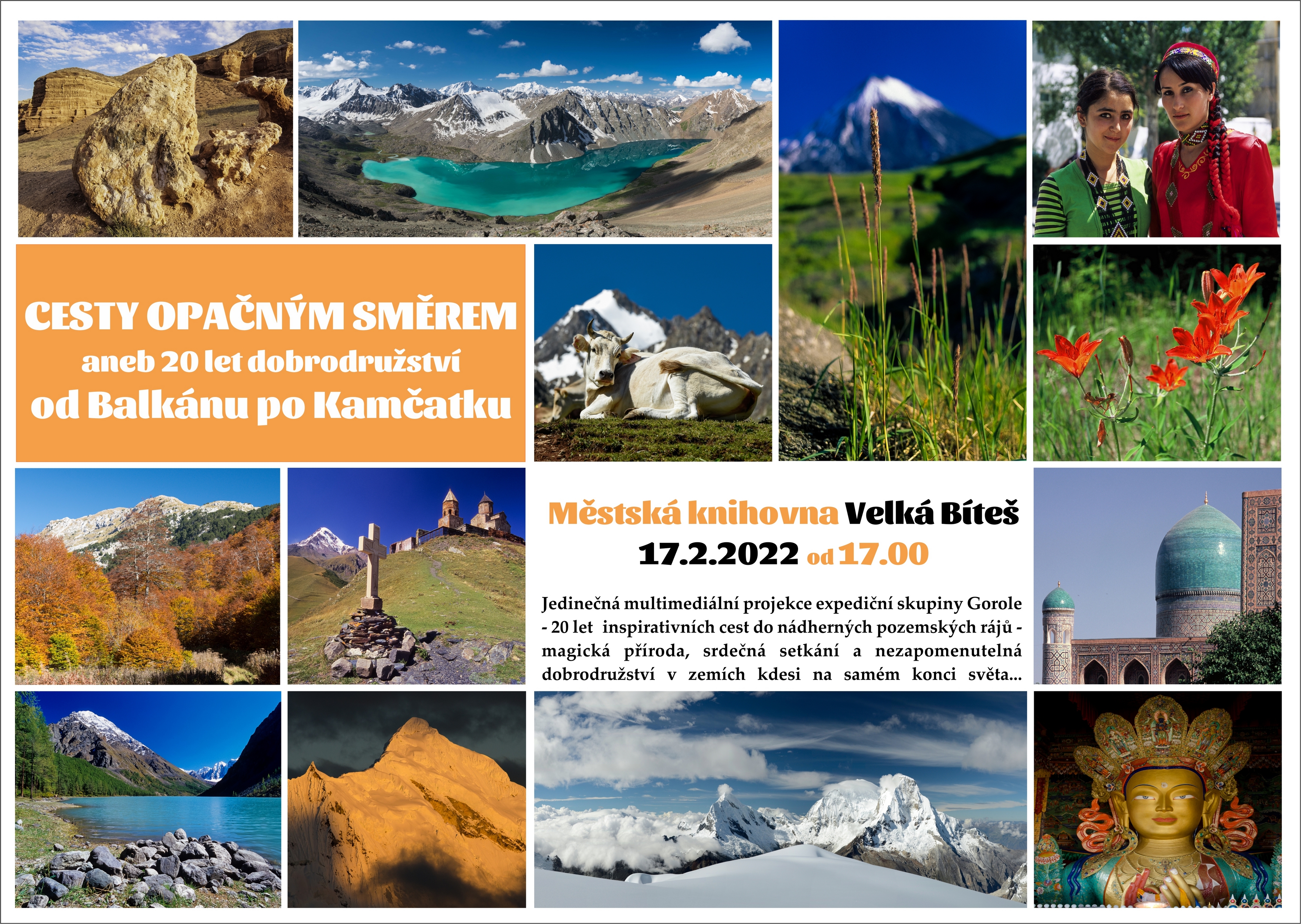 CESTOPISNÁ PŘEDNÁŠKA - Cesty opačným směrem aneb 20 let dobrodružství od Balkánu po Kamčatku