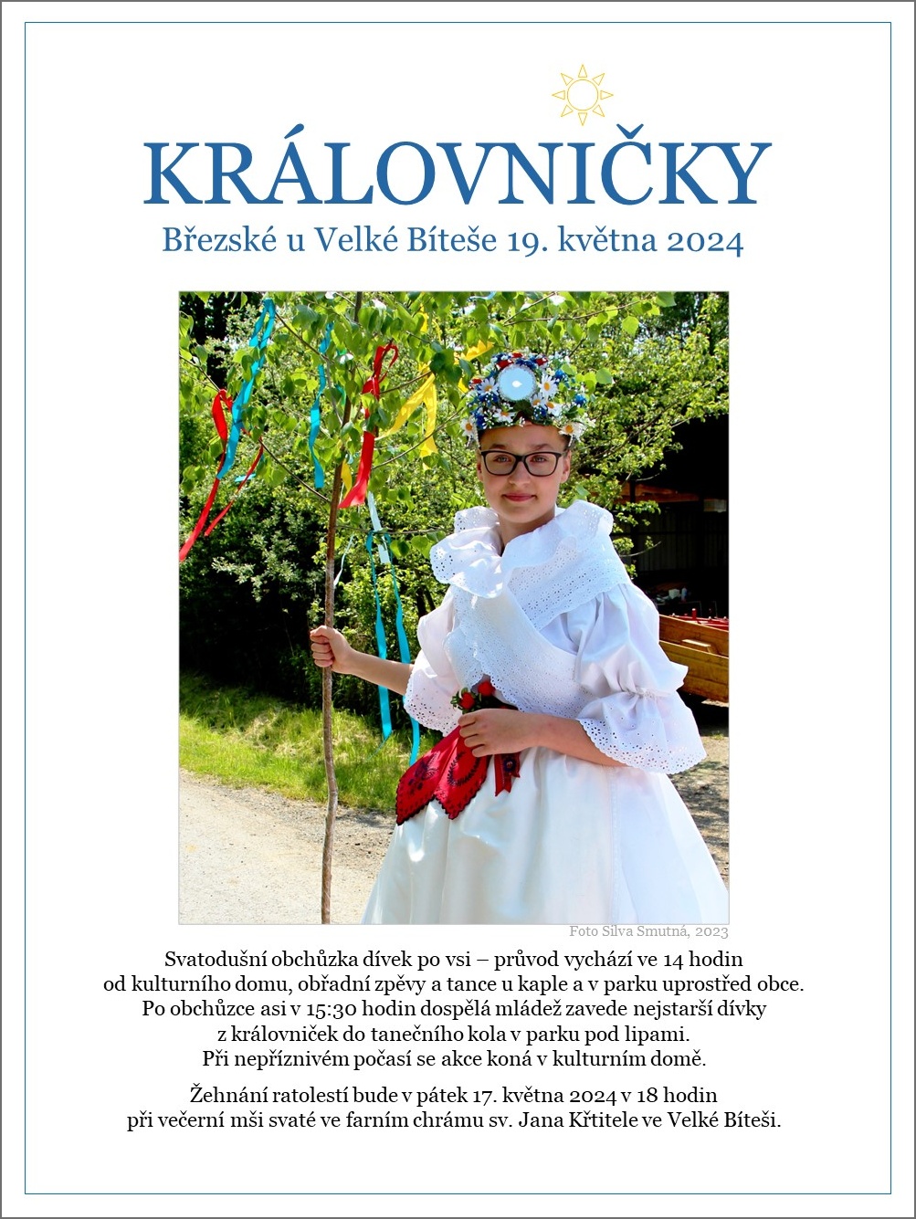 KRÁLOVNIČKY - SVATODUŠNÍ OBCHŮZKA DÍVEK PO VSI