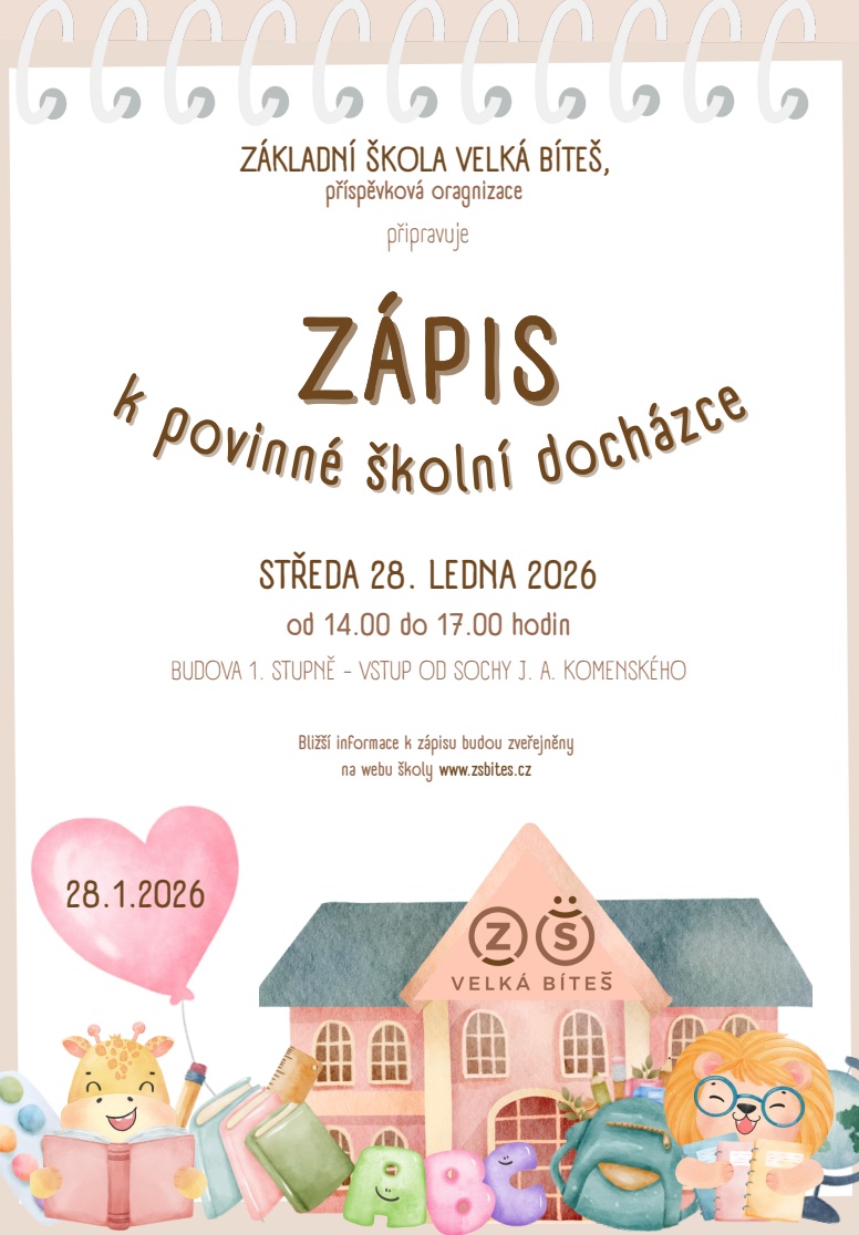 ZÁPIS K POVINNÉ ŠKOLNÍ DOCHÁZCE