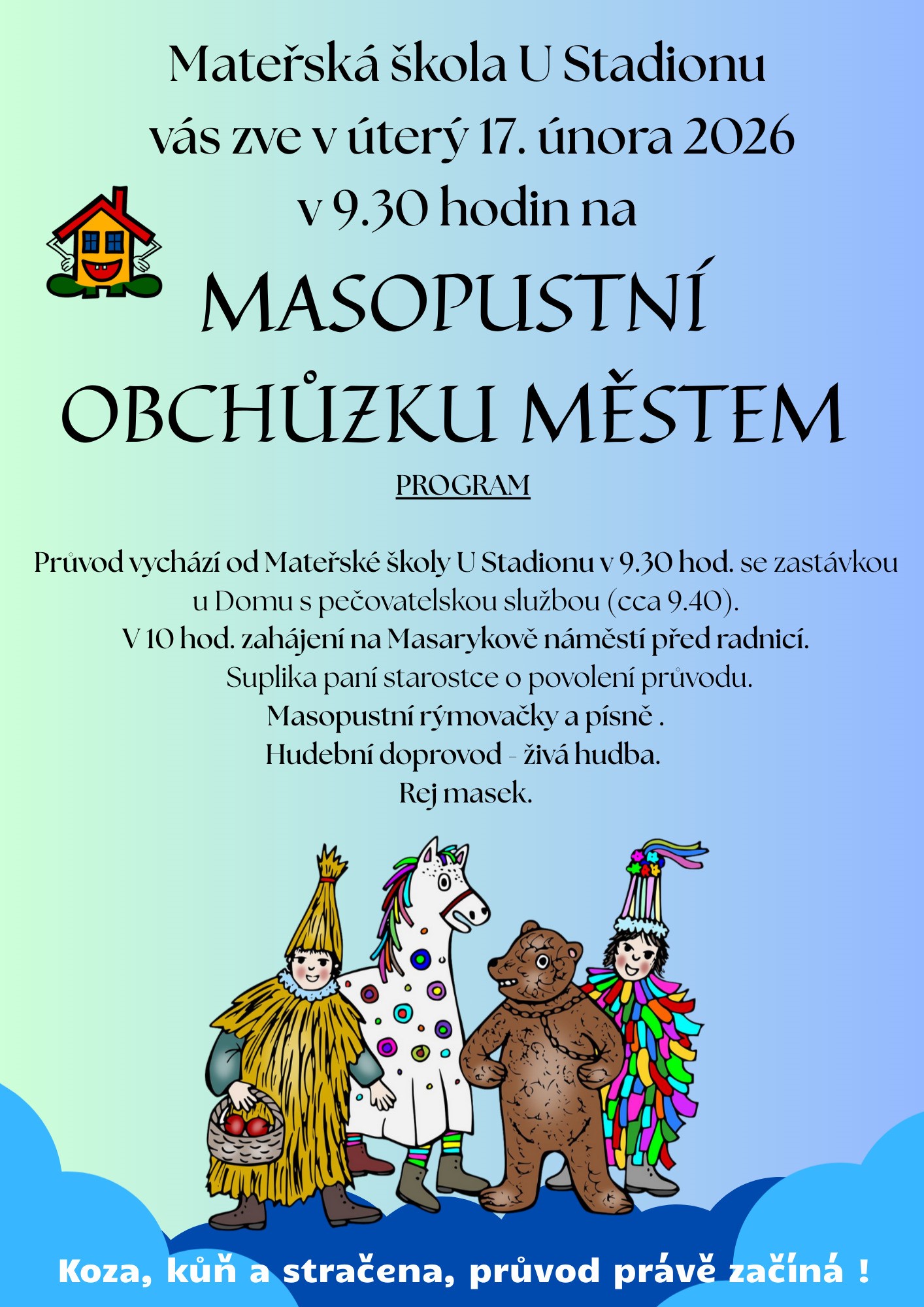 MASOPUSTNÍ OBCHŮZKA MĚSTEM